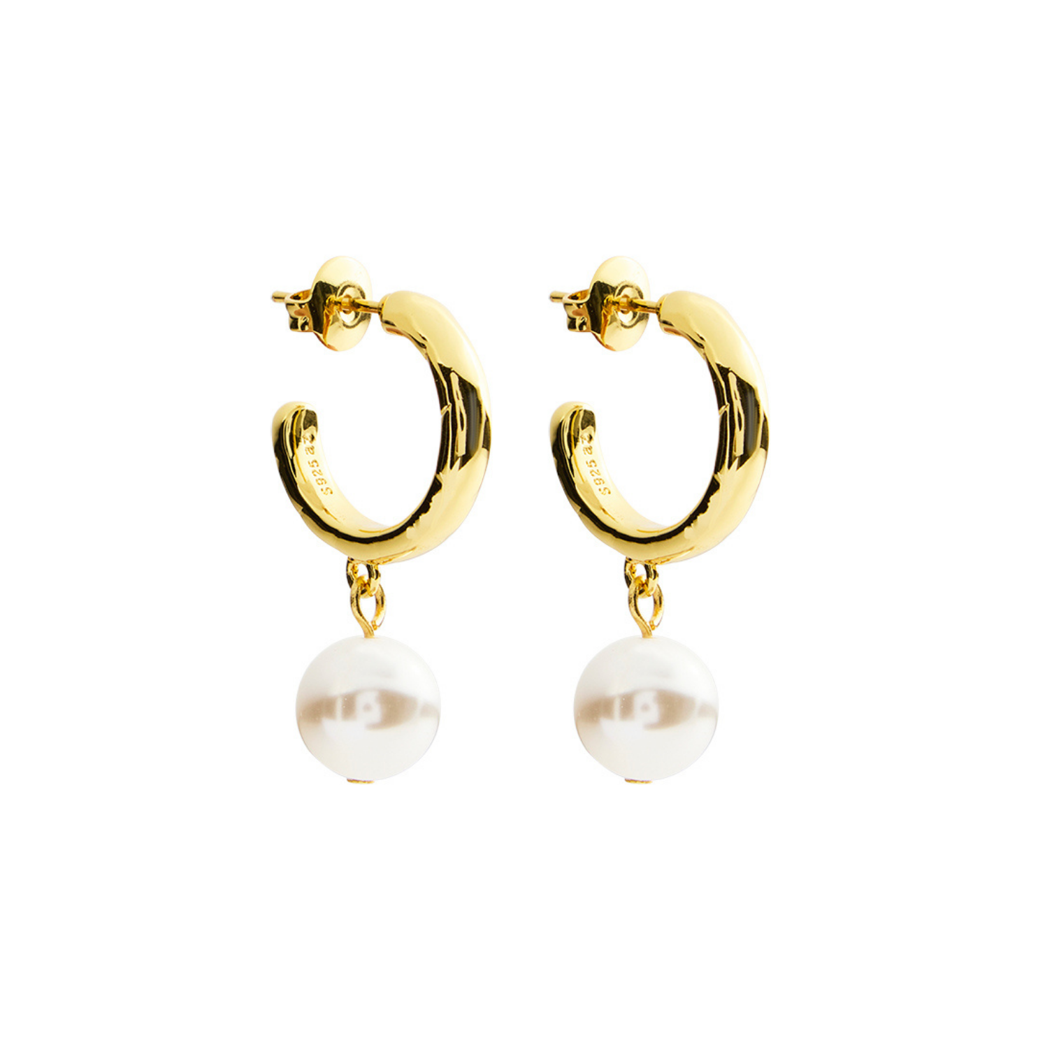 Pearl Claw Earrings