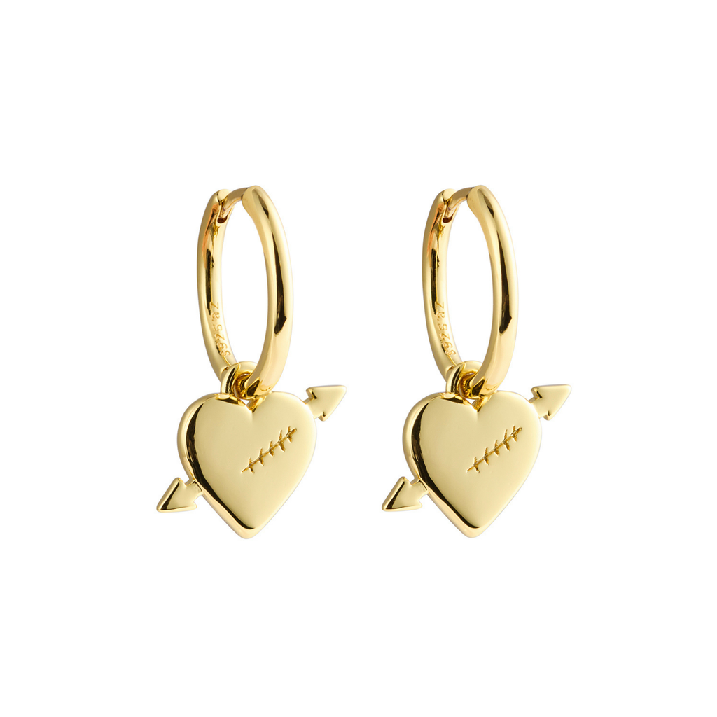 Heart Arrow Hoops