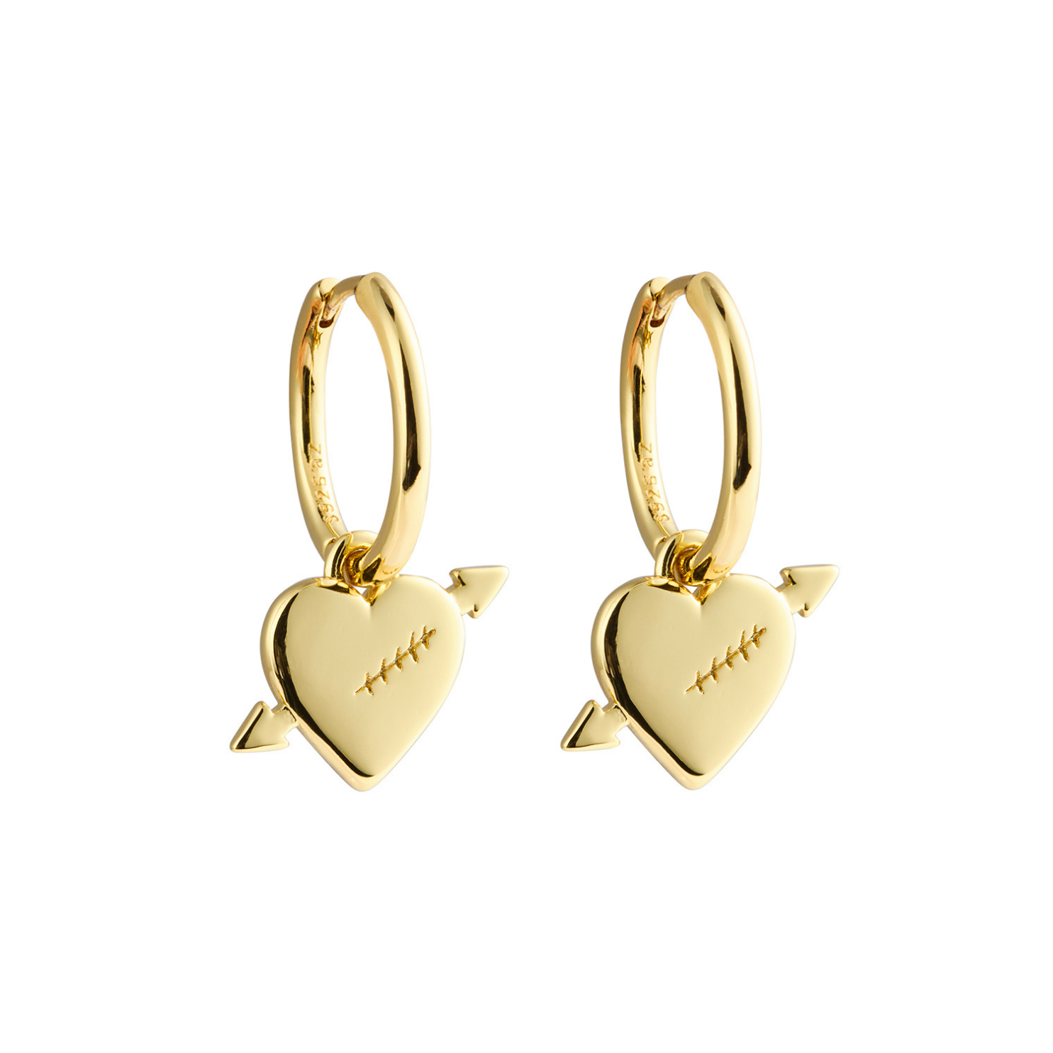 Heart Arrow Hoops
