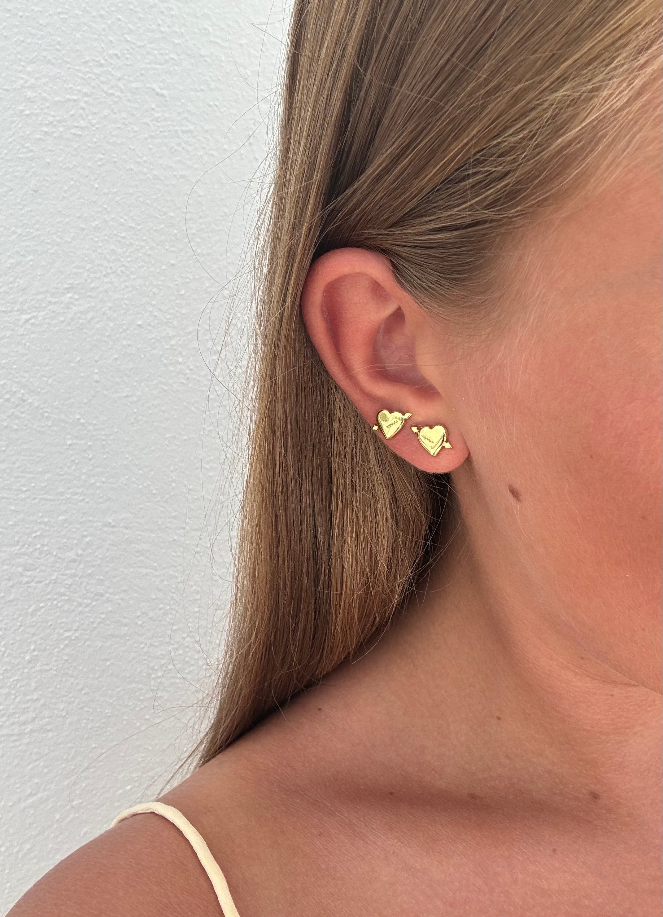 Heart Arrow Studs