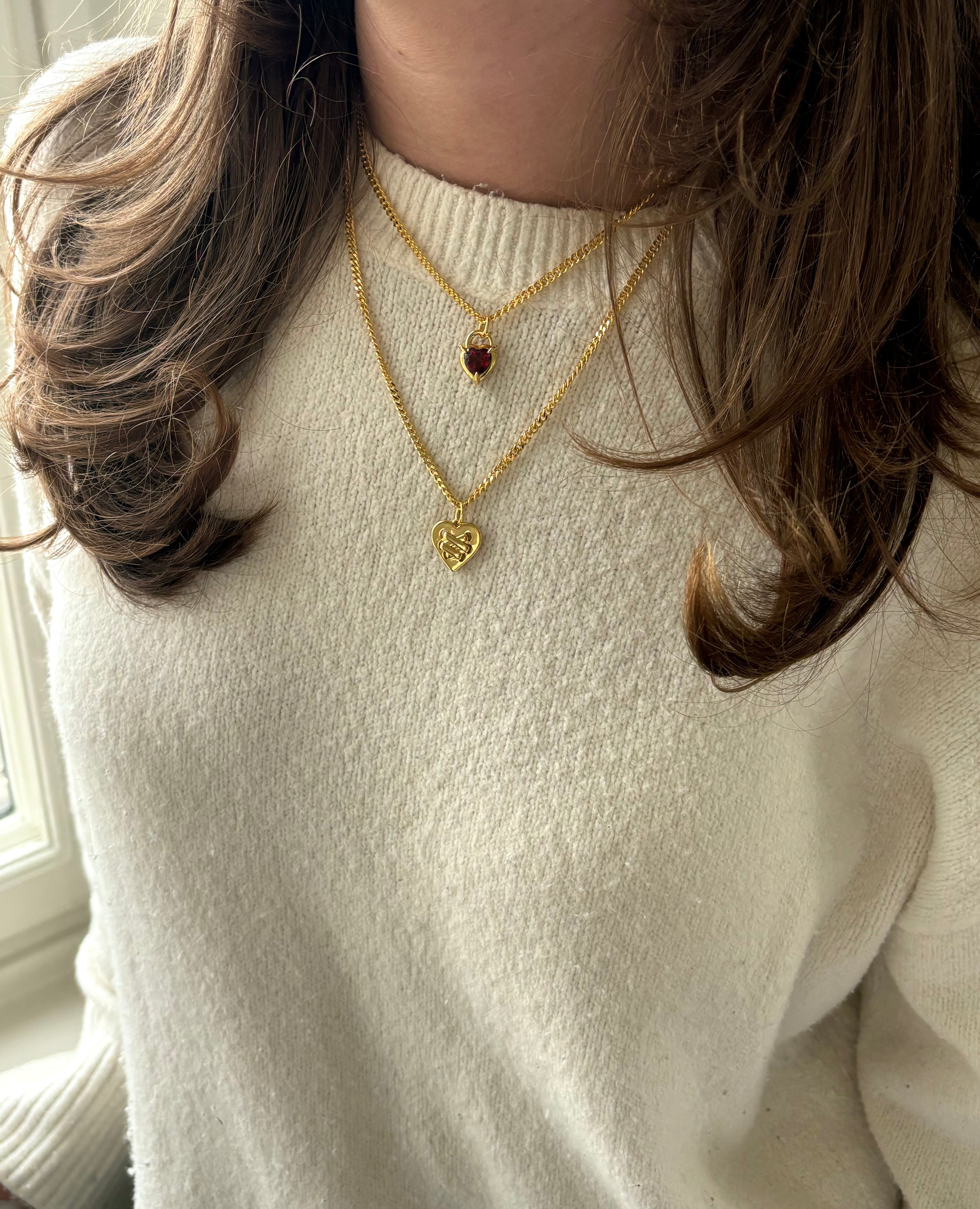 Heart Claw Lock Necklace