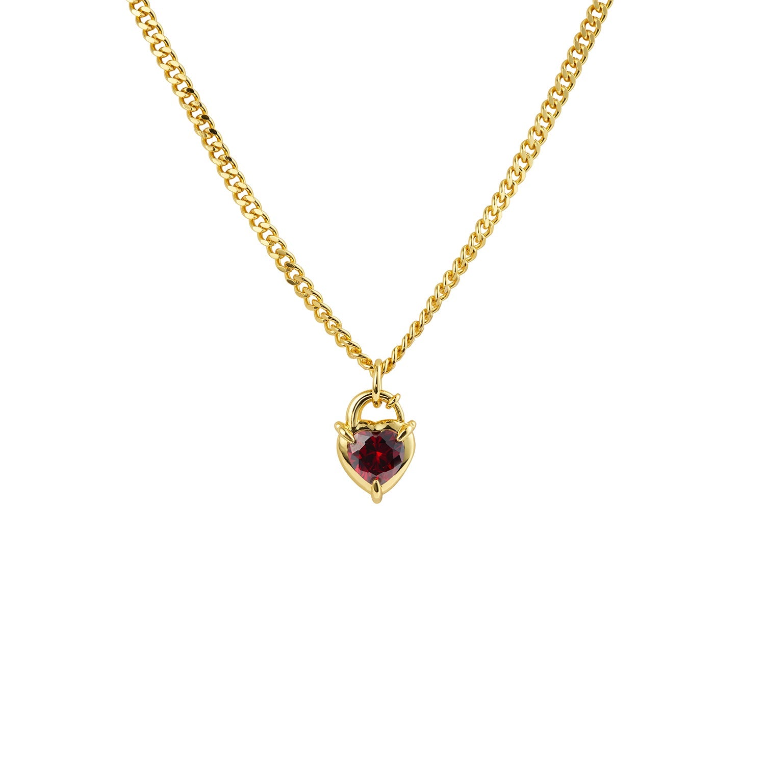 Heart Claw Lock Necklace