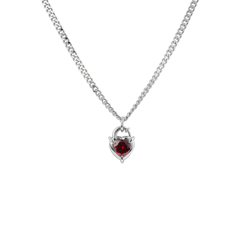 Heart Claw Lock Necklace
