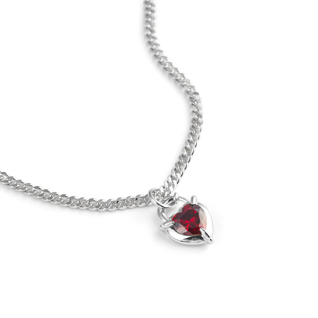 Heart Claw Lock Necklace